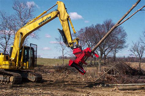 tree cutting head for excavator